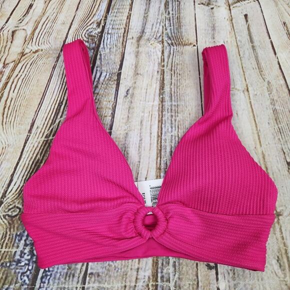 L*Space Fisher Bikini Top in Bougainvillea Pink Size Small NWT - Picture 2 of 5